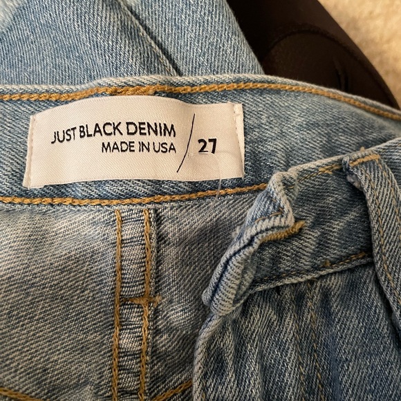 A5 - 253 JBD just black denim leopard pocket distressed jeans size 27 - Picture 14 of 16